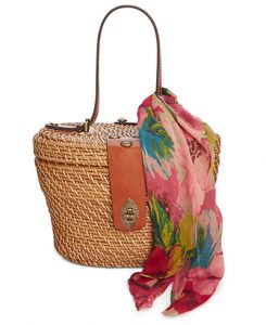 Patricia Nash Caselle Rattan Basket Bag 