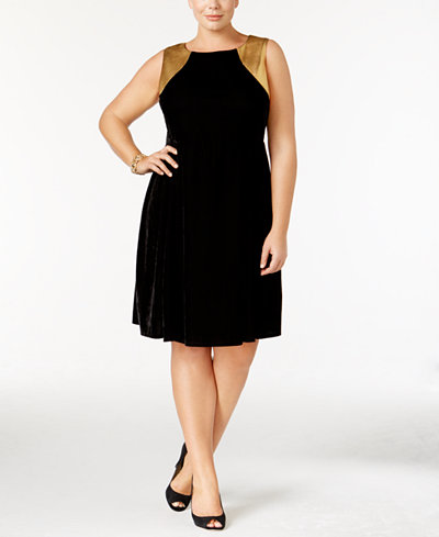 plus-size-metallic-dress