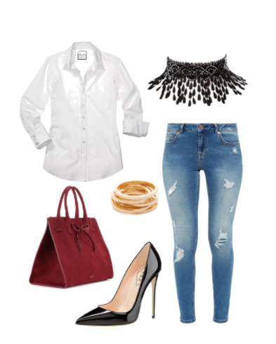 white-shirt-jeans-evening-outfit
