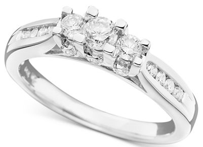 macy's 3 stone engagement ring