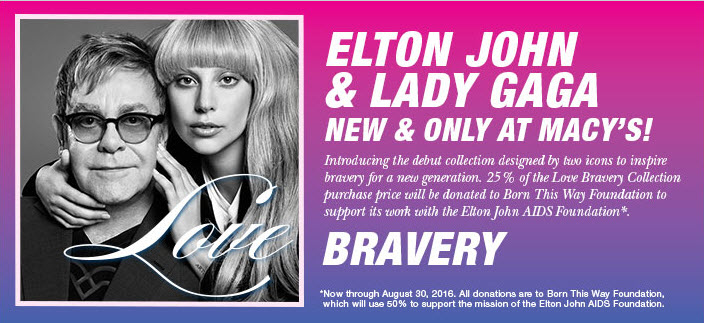 lady gaga, elton john, love bravery