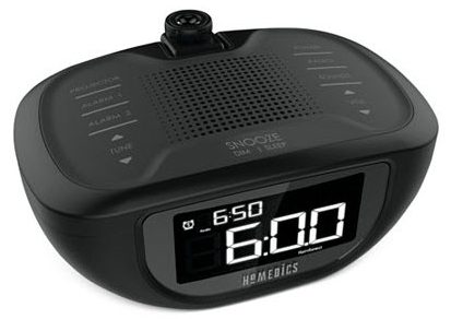 homemedics sound spa clock