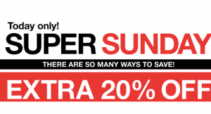 EXTRA 20% OFF ENDS SUNDAY!