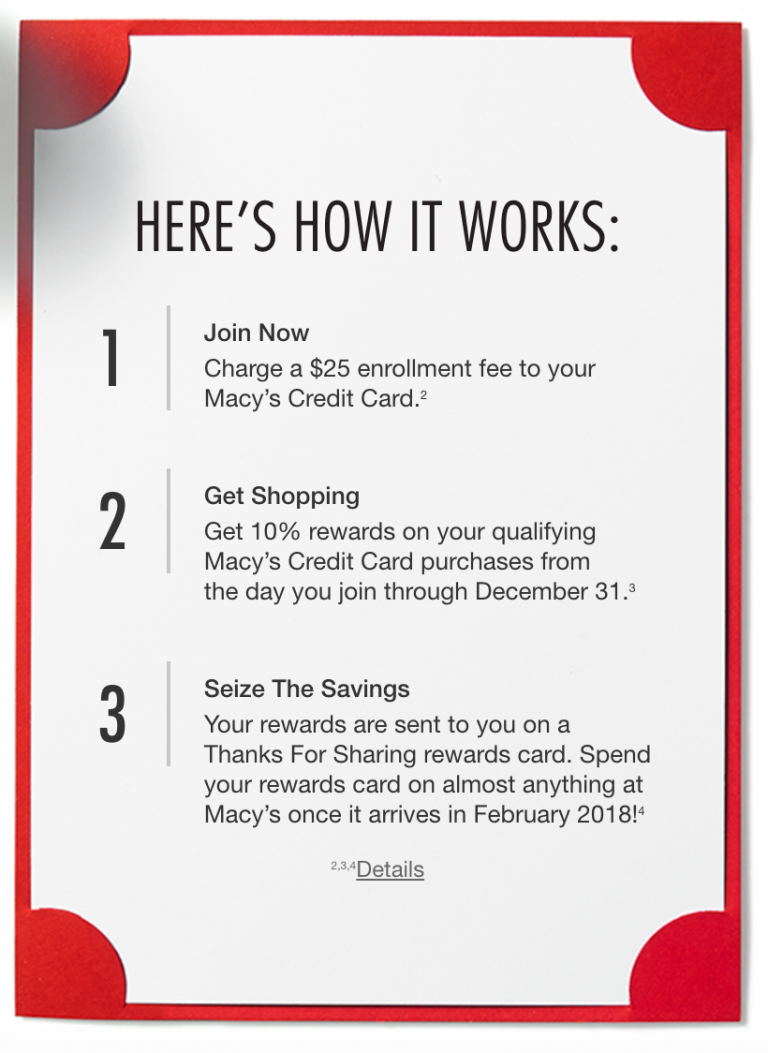 Macy's Thanks for Sharing Rewards Program Magic Style Shop