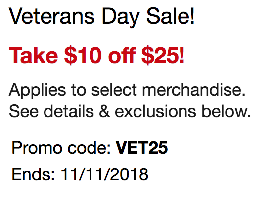 Macy's Veterans Day Sale Savings Pass- 10 off 25
