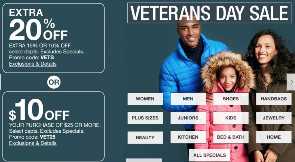 Macy's Veterans Day Sale Savings Pass