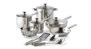 Tools of the Trade Stainless Steel 13-Pc. Cookware Set for Only $34.99!