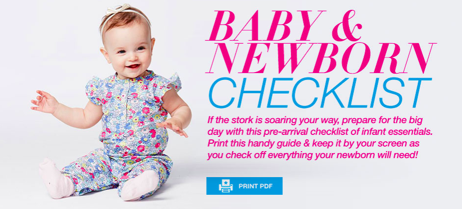 Baby and Newborn Checklist 