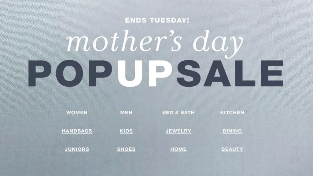 Macy's Mother's Day Pop-Up Sale