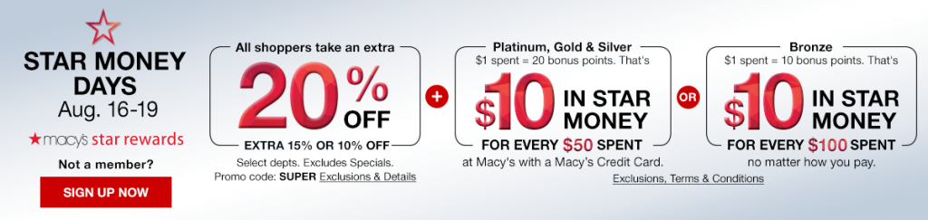 Macys Super Weekend Sale August 2018