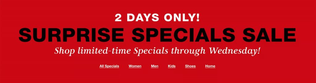 Macy's Surprise Specials!