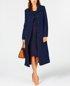 Anne Klein - Single-Breasted Maxi Coat