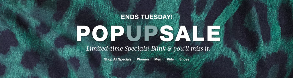 Macy's Pop-Up Sale