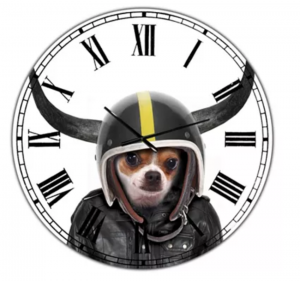 Designart - Little Dog with Attitude Large Modern Wall Clock